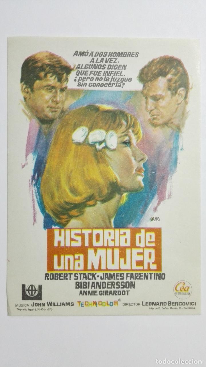 Cinema: FOLLETO DE CINE, HISTORIA DE UNA MUJER, ORIGINAL, SIN PUBLICIDAD, A&Ntilde;OS 60