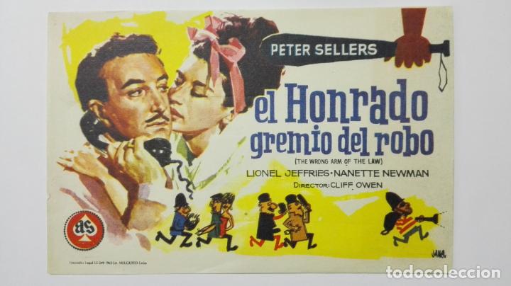 Cinema: FOLLETO DE CINE, EL HONRADO GREMIO DEL ROBO, ORIGINAL, SIN PUBLICIDAD, A&Ntilde;OS 60