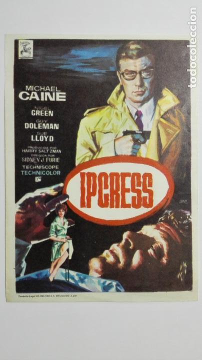 Cinema: PROGRAMA DE CINE, IPCRESS, ORIGINAL, SIN PUBLICIDAD, A&Ntilde;OS 60