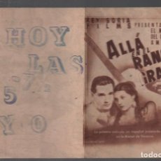  Foglietti di film di film antichi di cinema: ALLÁ EN EL RANCHO GRANDE - PROGRAMA DOBLE REY SORIA CON PUBLICIDAD , RF-1990 , BUEN ESTADO. Lote 145564742