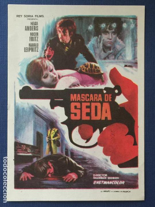 Folhetos de m&atilde;o de filmes antigos de cinema: FOLLETO DE CINE MASCARA DE SEDA. SIN PUBLICIDAD.