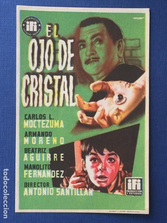 Folhetos de m&atilde;o de filmes antigos de cinema: FOLLETO DE CINE EL OJO DE CRISTAL. SIN PUBLICIDAD.