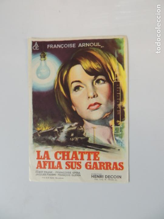 Cine: la chatte afila sus garras - folleto mano original soligo fran&ccedil;oise arnoul henri decoin