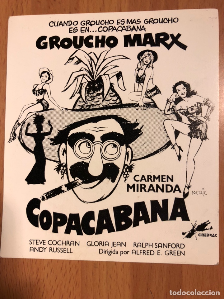 Cine: Programa Copacabana Groucho Marx Carmen Miranda - Foto 1