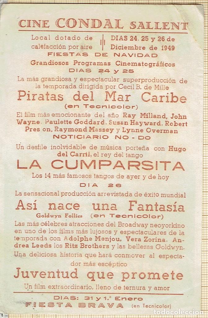 Cine: FOLLETO DE MANO PIRATAS DEL MAR CARIBE- 1949- - Foto 2 - 145842958