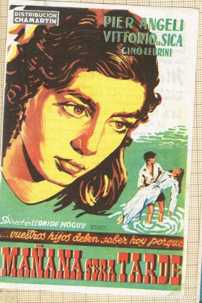 Cine: FOLLETO DE MANO MA&Ntilde;ANA SERA TARDE -1953