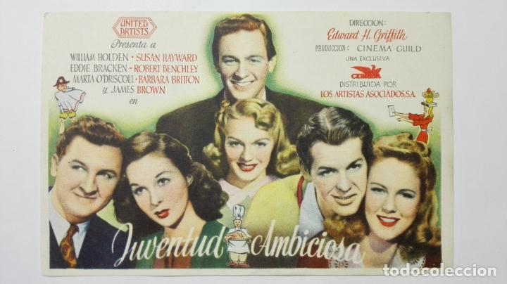  Flyers Publicitaires de films Anciens: FOLLETO DE CINE, JUVENTUD AMBICIOSA, ORIGINAL, SIN PUBLICIDAD
