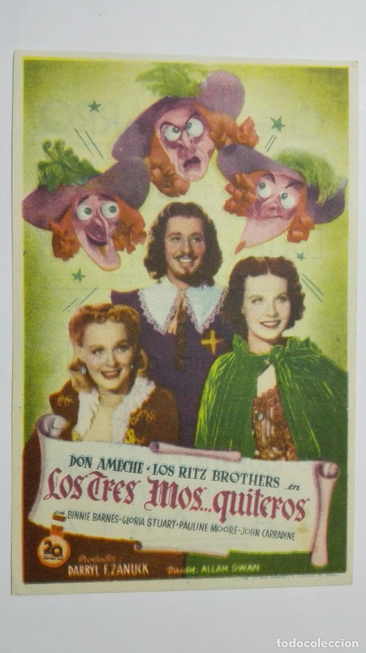 Kino: FOLLETO DE CINE, LOS TRES MOS..QUITEROS, ORIGINAL, PUBLICIDAD CINE NAVARRO