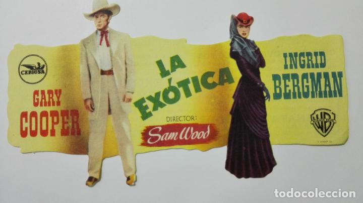 Kino: FOLLETO DE CINE TROQUELADO, LA EXOTICA, ORIGINAL, PUBLICIDAD CINE FONTOVA