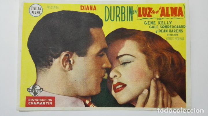 Kino: FOLLETO DE CINE, LUZ EN EL ALMA, ORIGINAL, PUBLICIDAD CINE CERVANTES