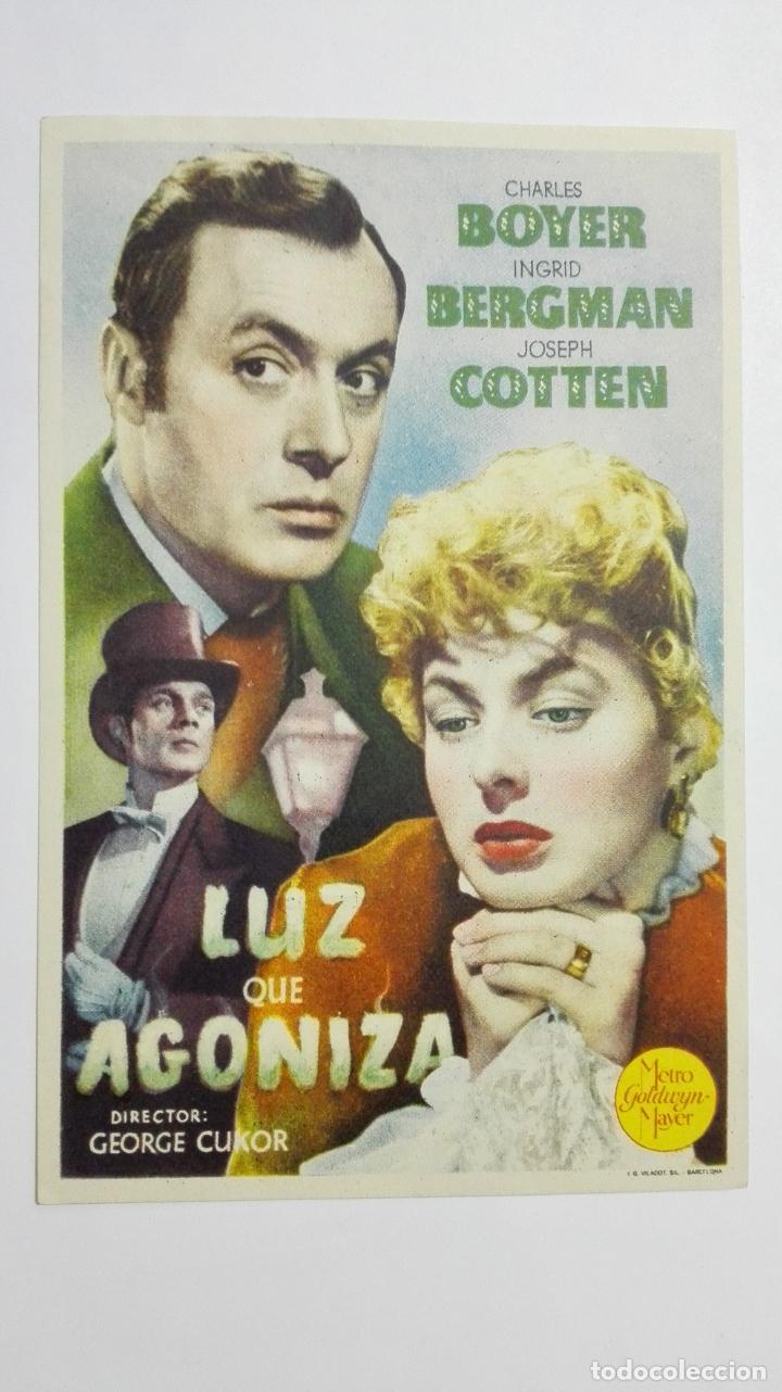 Kino: FOLLETO DE CINE, LUZ QUE AGONIZA, ORIGINAL, PUBLICIDAD CINE IDEAL CINEMA