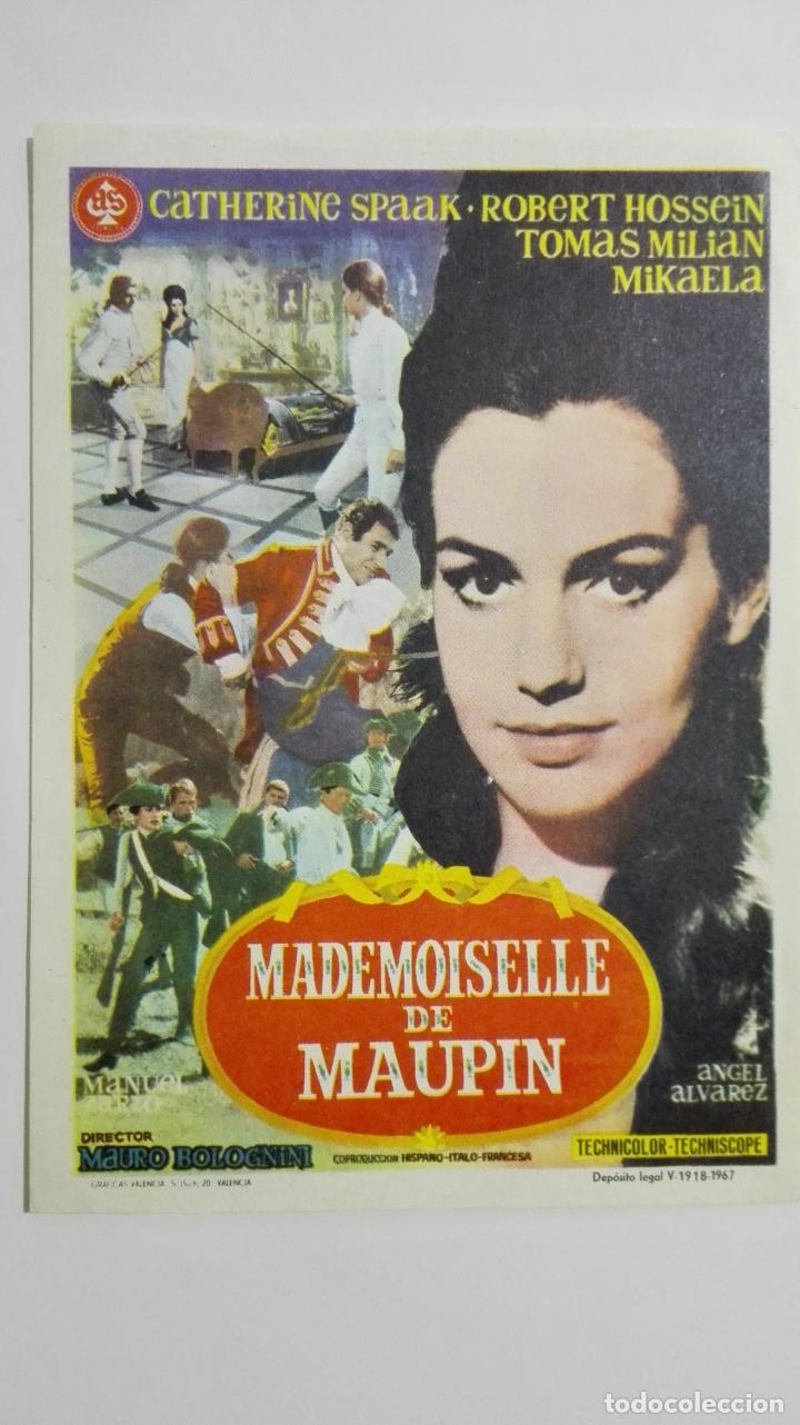 Kino: FOLLETO DE CINE, MADAMOISELLE DE MAUPIN, ORIGINAL, SIN PUBLICIDAD
