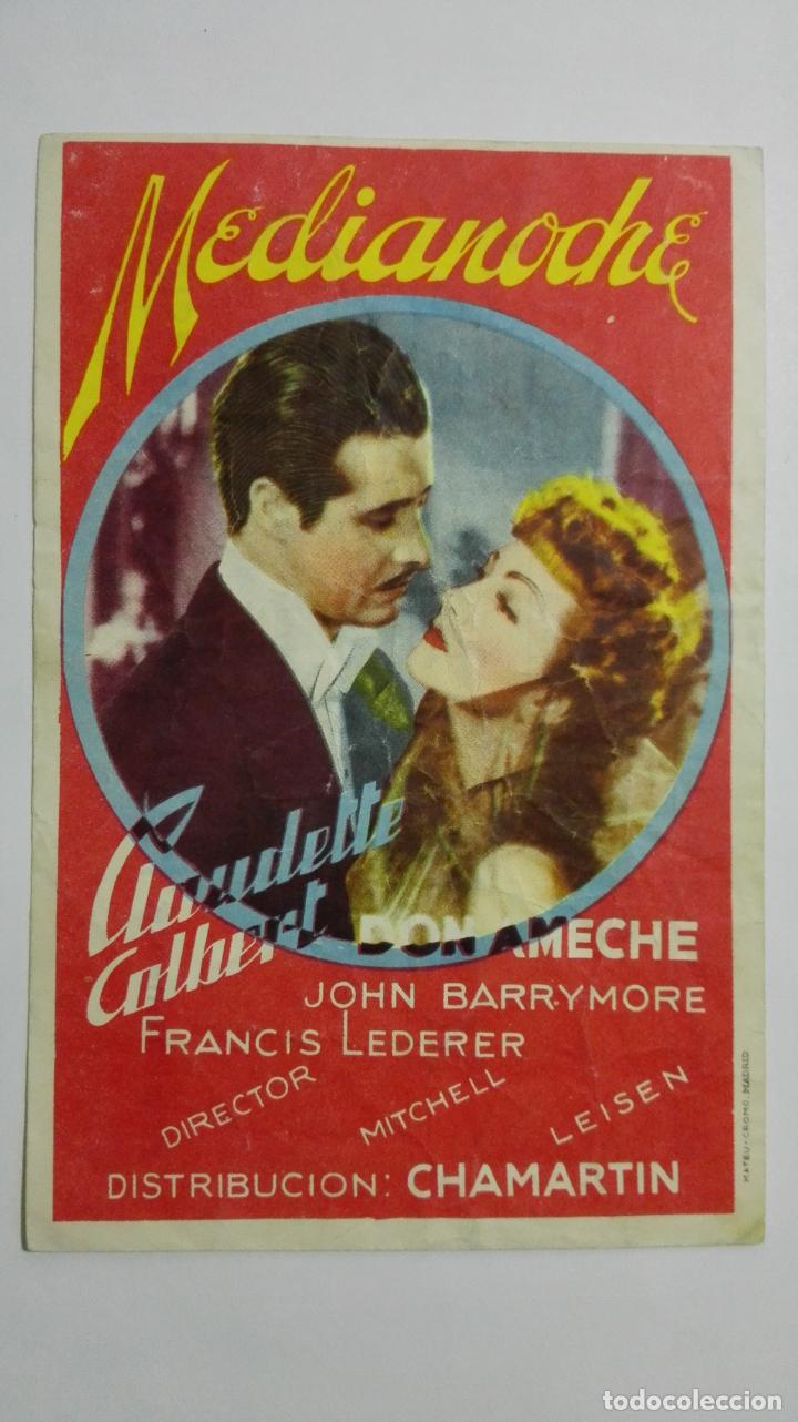 Kino: FOLLETO DE CINE, MEDIANOCHE ORIGINAL, PUBLICIDAD CINE PALACIO DE LA MUSICA