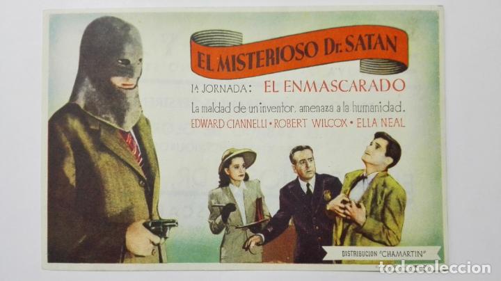 Kino: FOLLETO DE CINE, EL MISTERIOSO DR SATAN, ORIGINAL, PUBLICIDAD CINE GOYA