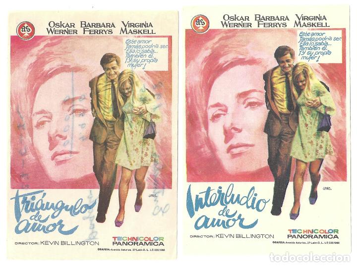 Kino: PTCC 031 INTERLUDIO DE AMOR 2 PROGRAMA SENCILLO AS FILMS OSKAR WERNER VARIANTE TITULO