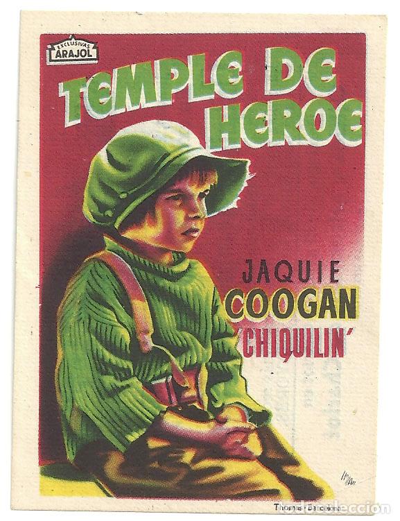 Cine: PTCC 032 TEMPLE DE HEROE PROGRAMA SENCILLO EXCLUSIVAS ARAJOLJACKIE COOGAN CHIQUILIN - Foto 1