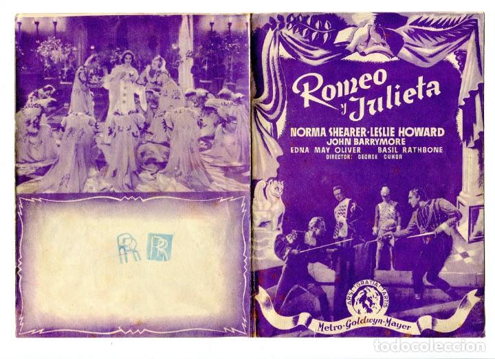 Cine: ROMEO Y JULIETA, con Norma Shearer. S/I.