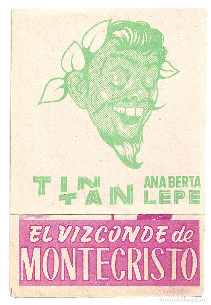 Cine: PTCC 034 EL VIZCONDE DE MONTECRISTO PROGRAMA DOBLE TIN TAN ANA BERTA LEPE - Foto 1