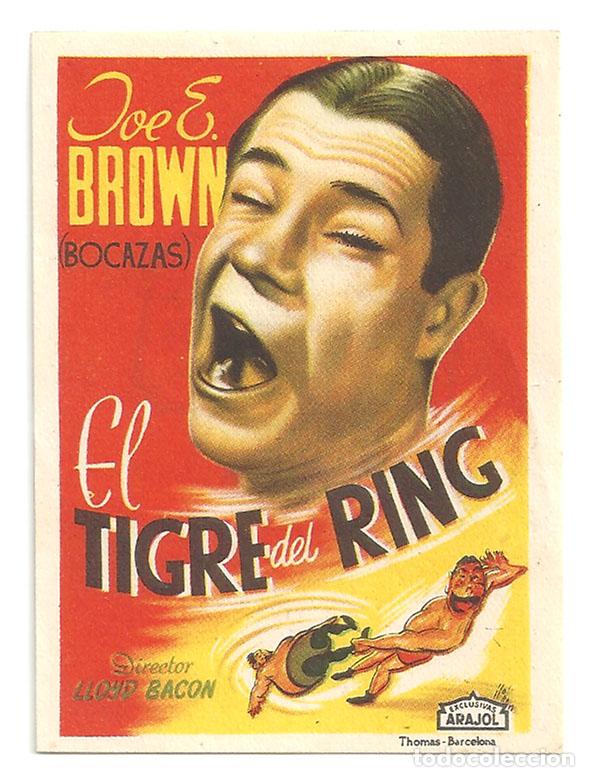 Cine: PTEB 055 EL TIGRE DEL RING PROGRAMA SENCILLO ARAJOL JOE E. BROWN BOXEO LUCHA LIBRE A - Foto 1