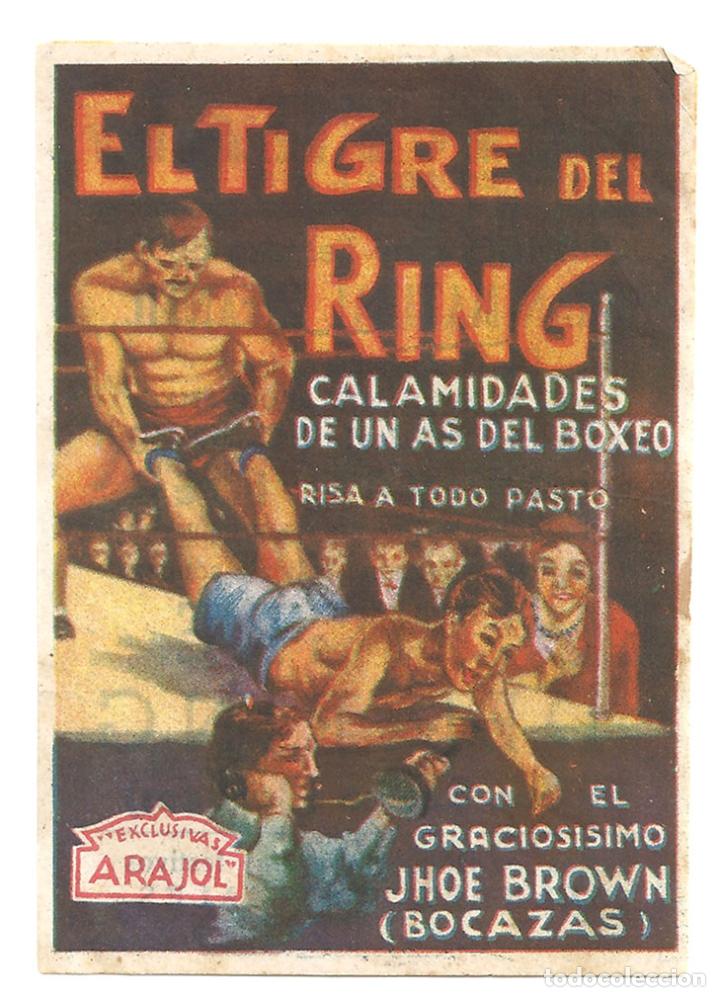 Cine: PTEB 055 EL TIGRE DEL RING PROGRAMA SENCILLO ARAJOL JOE E. BROWN BOXEO LUCHA LIBRE B - Foto 1