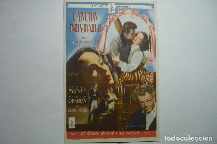 Cine: programa cancion inolvidable - paul muni publicidad - Foto 1