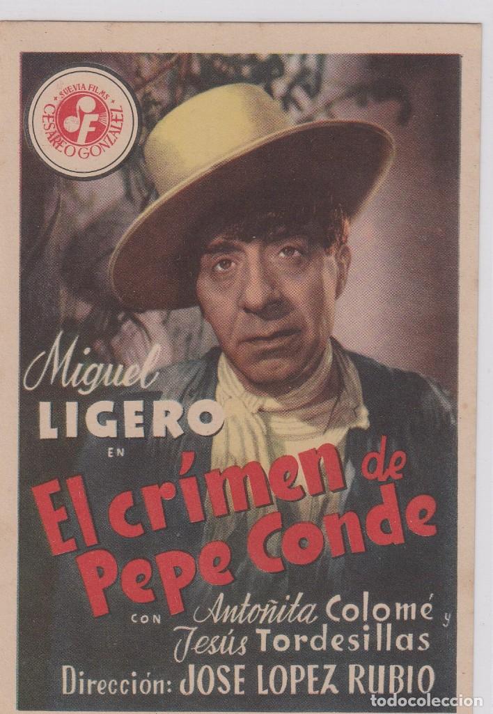 Cine: programa de mano original el cr&iacute;men de pepe conde (sin cine) - Foto 1