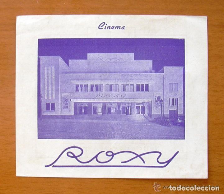 Folhetos de m&atilde;o de filmes antigos de cinema: Programa local - Cine ROXY de Barcelona - Reina a los 14 a&ntilde;os - H&eacute;roe a la fuerza