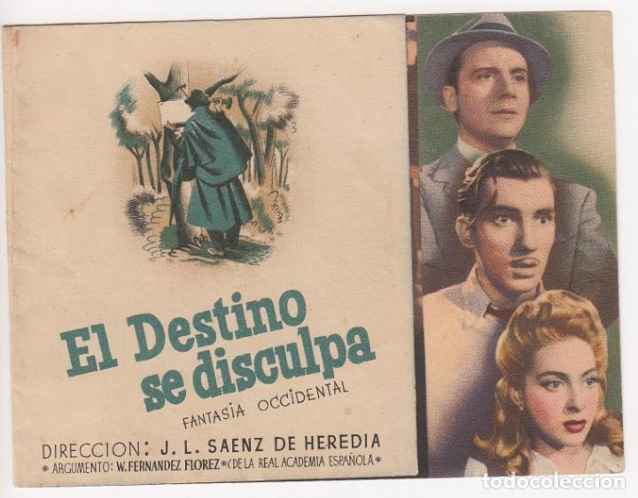 Cine: programa de mano original el destino se disculpa. doble (ballesteros) - Foto 1