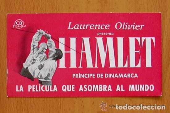 Flyers Publicitaires de films Anciens: Hamlet principe de Dinamarca - Laurence Olivier - Publicidad Gran Teatro Calder&oacute;n de Valladolid