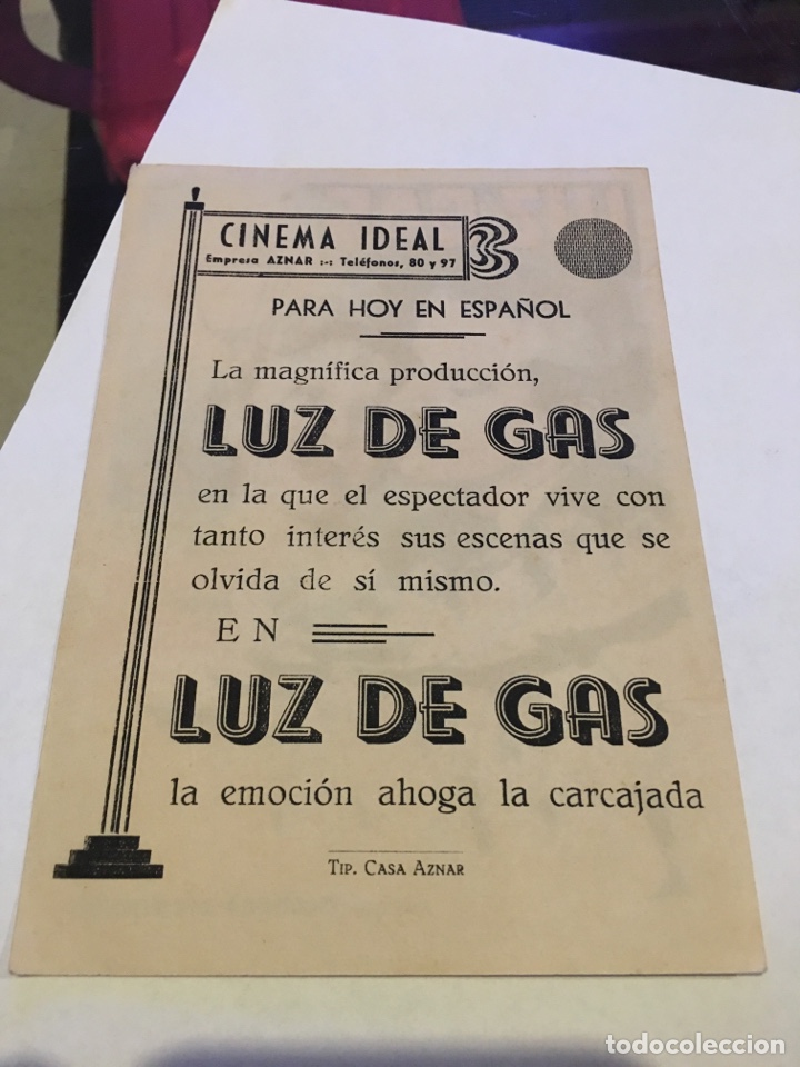 Cine: Programa de cine con publicidad Luz de gas - Foto 2