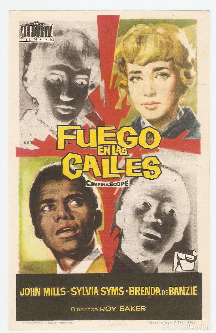 Cinema: FUEGO EN LAS CALLES - JOHN MILLS, SYLVIA SYMS, BRENDA DE BANZIE - DIRECTOR ROY BAKER - CINE BOLET