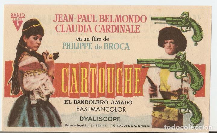  Flyers Publicitaires de films Anciens: CARTOUCHE, EL BANDOLERO AMADO - JEAN-PAUL BELMONDO, CLAUDIA CARDINALE - CINE SOCIEDAD LA PRINCIPAL