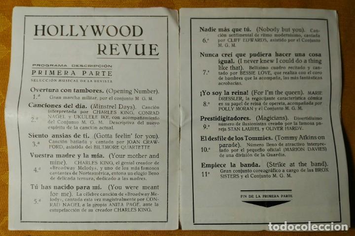 Cine: Programa librito - Hollywood Revue -.Muy raro. Perfecto estado - Foto 2