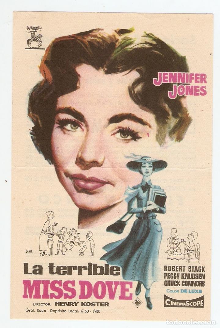 Cinema: LA TERRIBLE MISS DOVE - JENNIFER JONES, ROBERT STACK - JANO - CINE SOCIEDAD LA PRINCIPAL