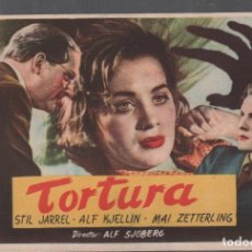 Folhetos de mão de filmes antigos de cinema: TORTURA - PROGRAMA SENCILLO DE CICOSA SIN PUBLICIDAD, ,RF-2141, BUEN ESTADO. Lote 149423538