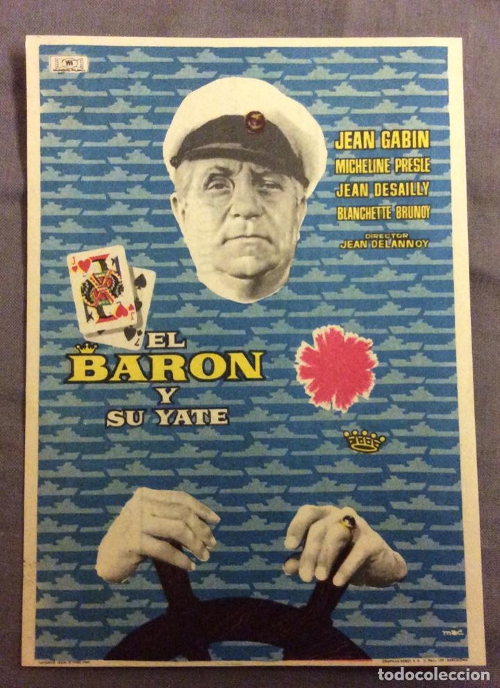 Cinema: FOLLETO DE MANO EL BARON Y SU YATE. PUBLICIDAD CINE VERDI BARCELONA