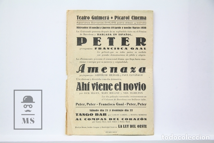 Cine: Programa de Cine Doble - Peter / Francisca Gaal - Universal - Publicidad - Foto 3