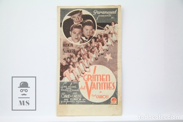 Cine: Programa de Cine Doble - El Crimen del Vanities / Carl Brisson - Paramount - Publicidad - Foto 1