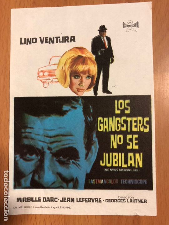 Cine: Programa los gangsters se jubilan.lino ventura - Foto 1