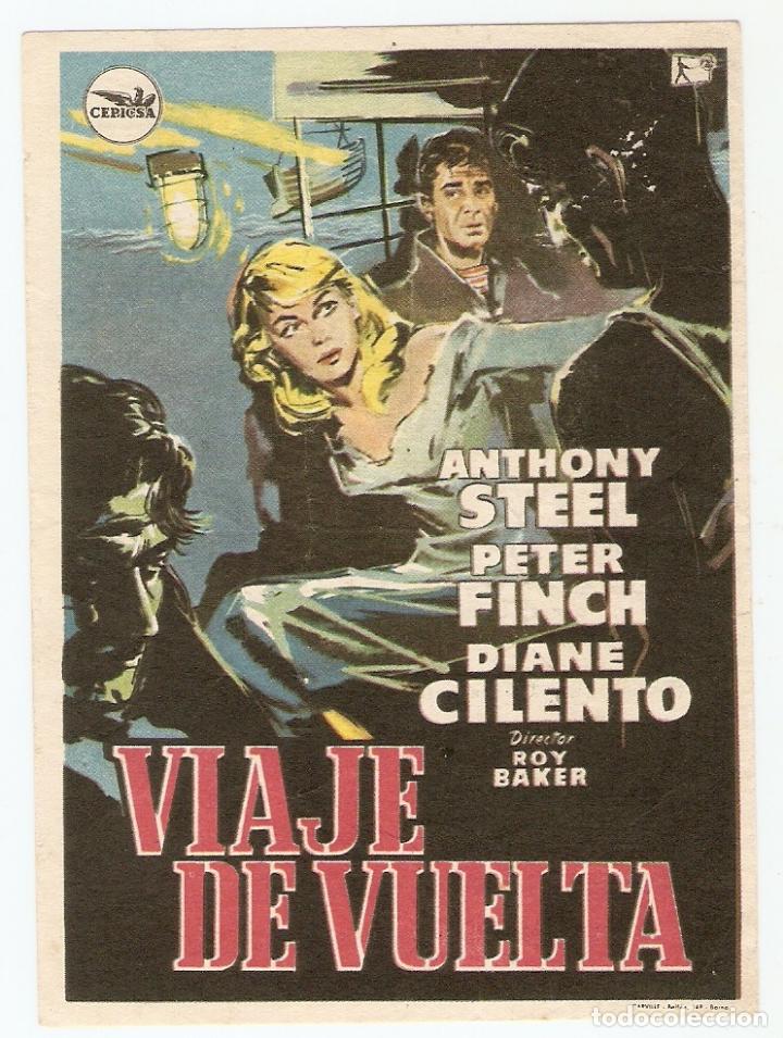  Flyers Publicitaires de films Anciens: VIAJE DE VUELTA - ANTHONY STEEL, PETER FINCH, DIANE CILENTO - DIRECTOR ROY BAKER - CINE PICAROL