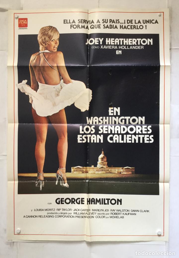 Cine: En Washington los senadores est&aacute;n calientes - poster cartel original - Joey Heatherton x hollander