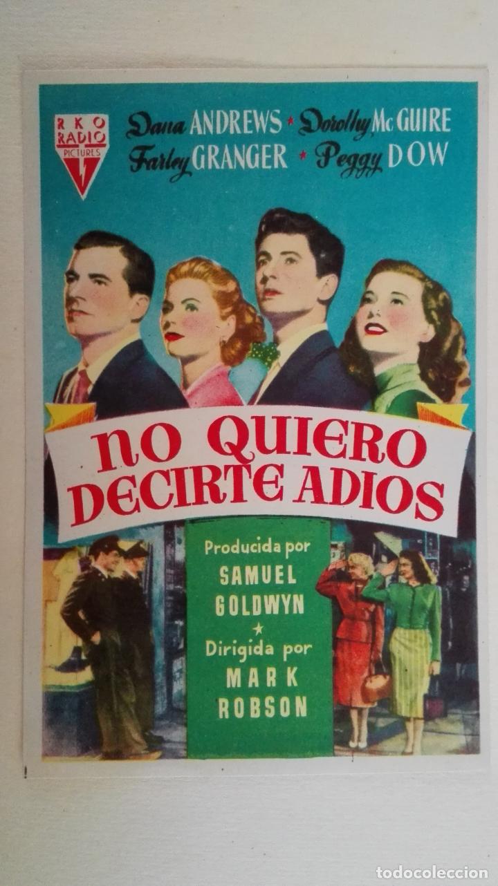 Cine: PROGRAMA DE CINE, NO QUIERO DECIRTE ADIOS, SIN PUBLICIDAD - Foto 1