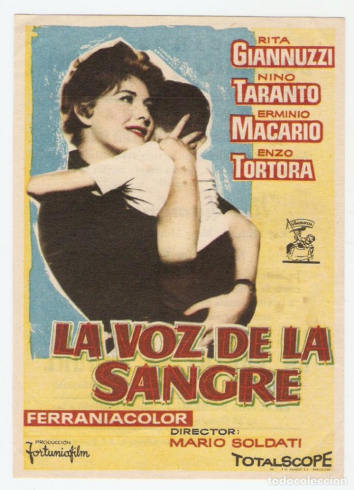Cinema: LA VOZ DE LA SANGRE - RITA GIANNUZZI, NINO TARANTO - DIRECTOR MARIO SOLDATI -CINES BOHEMIO Y GALILEO