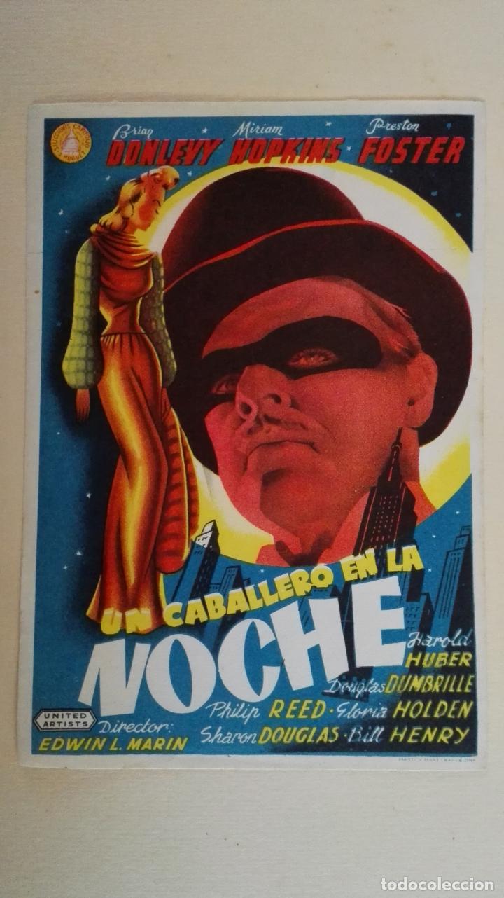 Cine: PROGRAMA DE CINE, UN CABALLERO EN LA NOCHE, SIN PUBLICIDAD - Foto 1