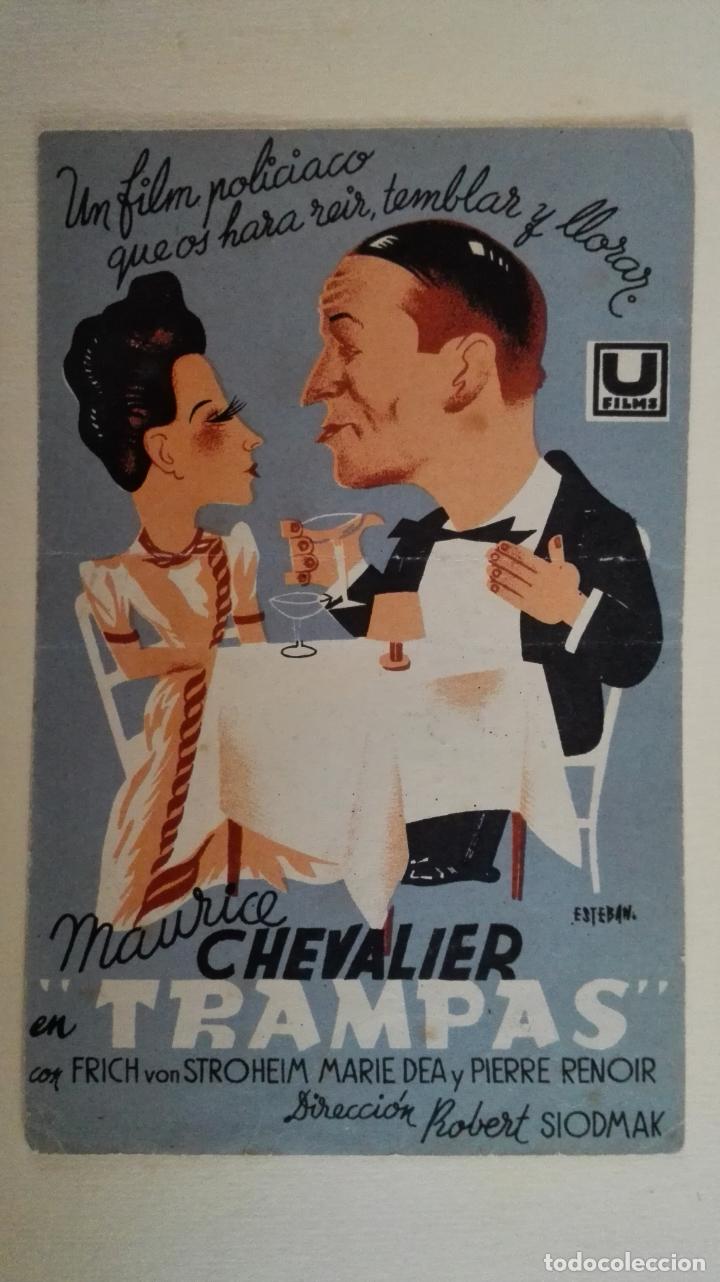 Cine: PROGRAMA DE CINE, MAURICE CHEVALIER EN TRAMPAS, SIN PUBLICIDAD - Foto 1