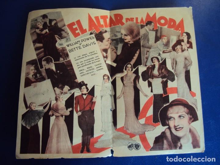 Cine: (PG-190276B) EL ALTAR DE LA MODA - MONUMENTAL - A&Ntilde;O 1934 - Foto 2