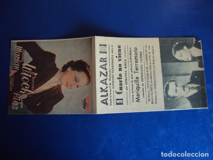 Cine: (PG-190267B) EL CUARTO NO VIENE - ALKAZAR - 1940-41