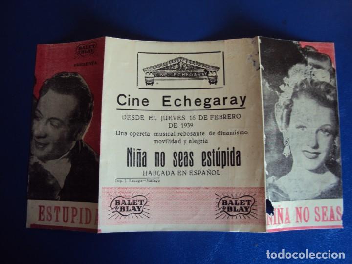Cine: (PG-190265) NI&Ntilde;A NO SEAS ESTUPIDA - CINE ECHEGARAY - A&Ntilde;O 1939