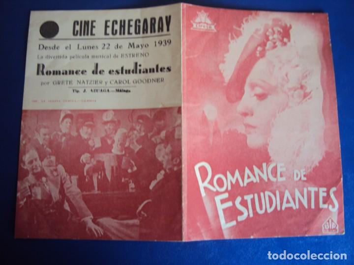Cine: (PG-190304) ROMANCE DE ESTUDIANTES - CINE ECHEGARAY - A&Ntilde;O 1939