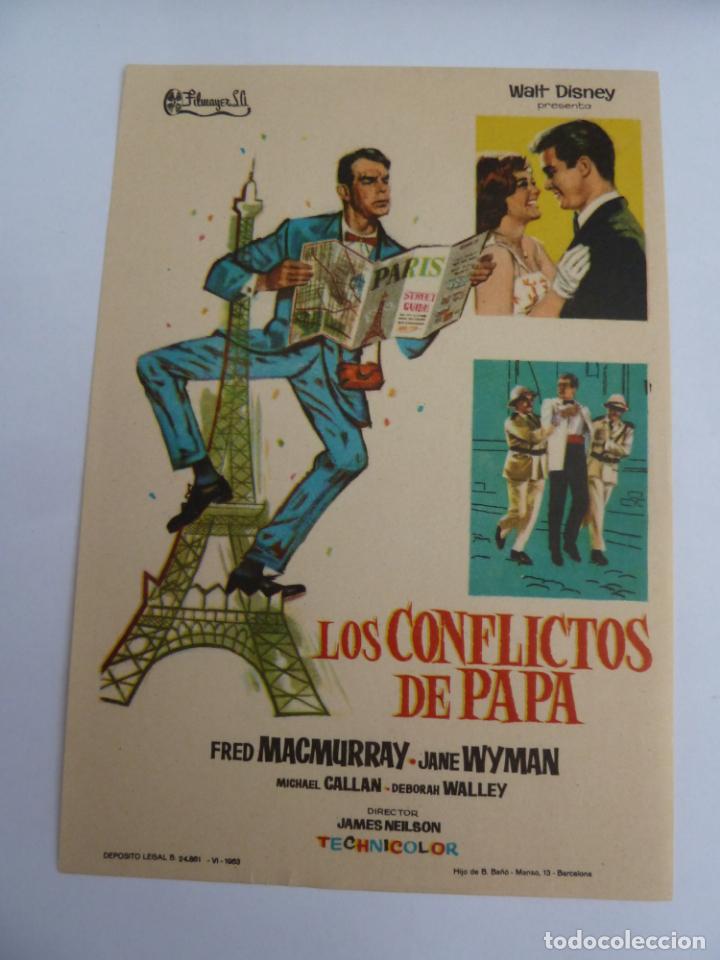 Cine: los conflictos de papa folleto de mano original perfecto estado walt disney